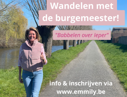 Emmily Talpe opnieuw kandidaat-burgemeester en gaat wandelend in gesprek met Ieperlingen